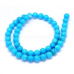Natural Magnesite Round Bead Strands&nbsp;TURQ-E022-38C-6mm