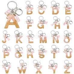 Resin & Acrylic & Faux Suede Tassel Keychain&nbsp;KEYC-YW00123-01