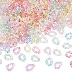 400Pcs Transparent Acrylic Linking Rings&nbsp;OACR-TA0004-66