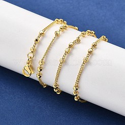 2.5MM Brass Flat Round Twisted Chain Necklaces&nbsp;NJEW-M108-26G