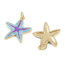 Brass Enamel Pendants&nbsp;KK-L240-01G-A01