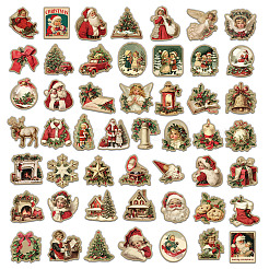 50Pcs Retro Christmas PVC Adhesive Waterproof Stickers Self-Adhesive Stickers&nbsp;DIY-K078-11