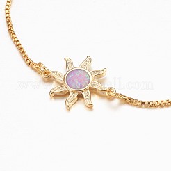 Adjustable Brass Bolo Bracelets&nbsp;BJEW-K204-06-G