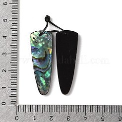 2Pcs Natural Abalone Shell/Paua Shell Pendants&nbsp;SHEL-A005-01E
