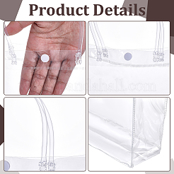 PVC Storage Tote Bags with Snap Button&nbsp;ABAG-WH0023-87