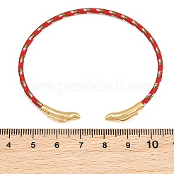 Braided Steel Wire Bangles Making&nbsp;KK-CBA6056-02D-G
