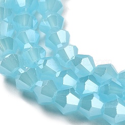 Imitation Jade Electroplate Glass Beads Strands&nbsp;GLAA-F029-J4mm-C03