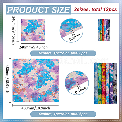 12Pcs Printed Cotton Fabric&nbsp;DIY-FG0008-30