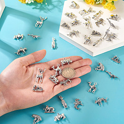 50Pcs 10Styles Tibetan Style Alloy Animals Pendants&nbsp;FIND-TA0008-19