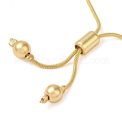 Rack Plating Brass & Natural Shell Round Beaded Slider Bracelets&nbsp;BJEW-P306-01G