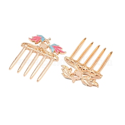 Alloy Enamel with Iron Hair Comb Findings&nbsp;AL-CBA8479-02KCG