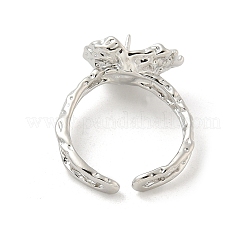 Brass Cup Peg Open Cuff Ring Settings&nbsp;KK-G518-10P-03