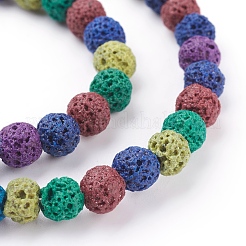 Natural Lava Rock Beads Strands&nbsp;G-D053-6mm-1
