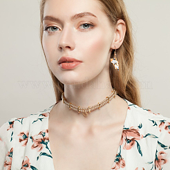 6 Pairs 6 Colors Cat Theme Enamel Dangle Earrings&nbsp;EJEW-AN0001-15