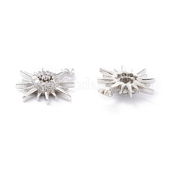 Rack Plating Brass Micro Pave Cubic Zirconia Pendants&nbsp;ZIRC-C026-11P