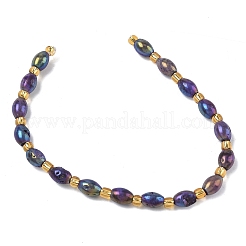 Electroplated Natural Druzy Geode Crystal Beads Strands&nbsp;G-G459-03B-10