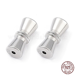 Anti-Tarnish Rhodium Plated 925 Sterling Silver Screw Clasps&nbsp;STER-K173-02P