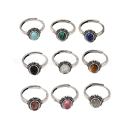 Natural Gemstone Finger Rings&nbsp;RJEW-A084-08AS