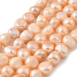 Natural Cultured Freshwater Pearl Beads Strands&nbsp;PEAR-P064-19L-06E