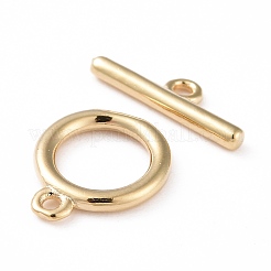 Eco-friendly Brass Toggle Clasps&nbsp;X-KK-D082-14G