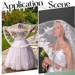 Polyester Mesh Bridal Veils&nbsp;AJEW-WH20067-069