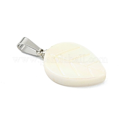 Natural Freshwater Shell Carved Pendants&nbsp;PALLOY-JF05288-02