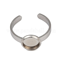 304 Stainless Steel Cuff Ring Components&nbsp;STAS-D372-07P-02