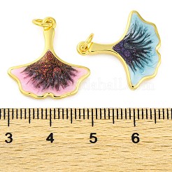 Brass Enamel Pendants&nbsp;KK-S401-13G
