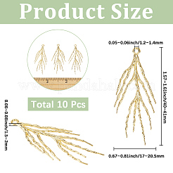 10Pcs Brass Pendants&nbsp;KK-SC0006-71G