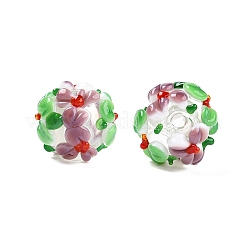 Handmade Two-Tone Lampwork Beads&nbsp;LAMP-T022-01A-01