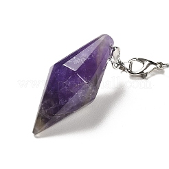 Natural Amethyst Pointed Dowsing Pendulums&nbsp;G-F763-05P-08