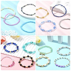 DIY Bohemian Stacked Beads Bracelet Making Findings Kits&nbsp;DIY-YW0011-36
