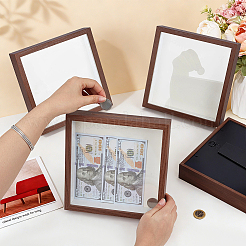 4Pcs Plywood Money Box Photo Frames&nbsp;ODIS-WA0001-16A