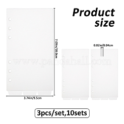 3Pcs Plastic Binder Dividers&nbsp;LS-AJEW-WH0752-298C