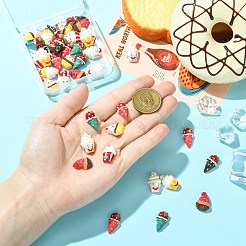 40Pcs 8 Colors Opaque Resin Cabochons&nbsp;RESI-CJ0004-88