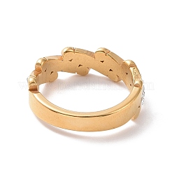 Crystal Rhinestone Oval Bar Finger Ring&nbsp;RJEW-D120-04G