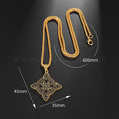 Viking Triskelion Knot 201 Stainless Steel Pendant Necklaces for Men&nbsp;FS-WG900AF-02
