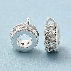 Rack Plating Brass Micro Pave Cubic Zirconia Tube Bails&nbsp;KK-E081-08S