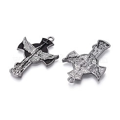 Alloy Black Enamel Pendants&nbsp;PALLOY-T094-09B