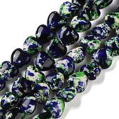 Spray Printed Synthetic Turquoise Beads Strands&nbsp;TURQ-P002-01A-01
