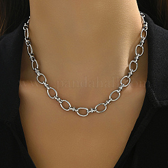 Non-Tarnish 201 Stainless Steel Oval Link Chain Necklacces&nbsp;MF4965-2