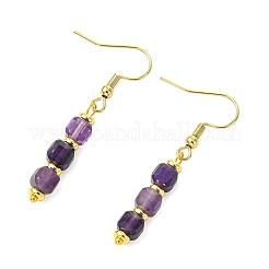 Natural Amethyst Dangle Earrings&nbsp;EJEW-JE07308-02