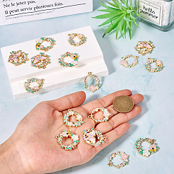 16Pcs 4 Styles Rack Plating Alloy Enamel Pendants&nbsp;FIND-TA0005-62