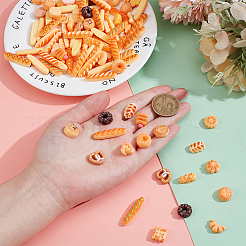 100Pcs 2 Styles Resin Miniatures Food&nbsp;AJEW-NB0008-55