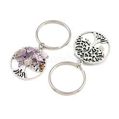 4 Sets Natural Stone Keychains&nbsp;KEYC-FH0001-20-1