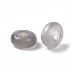 Natural Grey Agate European Beads&nbsp;X-G-Q503-11