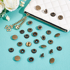 1Bag Brass Snap Buttons&nbsp;KK-GF0001-25AB