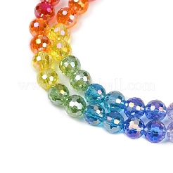 Electroplate Glass Beads Strands&nbsp;EGLA-D300-06-8mm