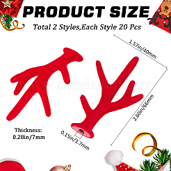 40Pcs 2 Styles Velvet Antler Snowman Hand Branch&nbsp;FIND-GF0007-08A