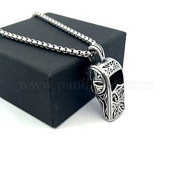 304 Stainless Steel Punk Whistle Pendant Necklaces&nbsp;BE9352